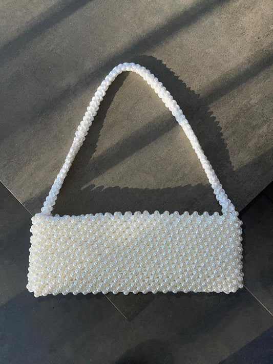 Bolsa de Crochê com Pérolas